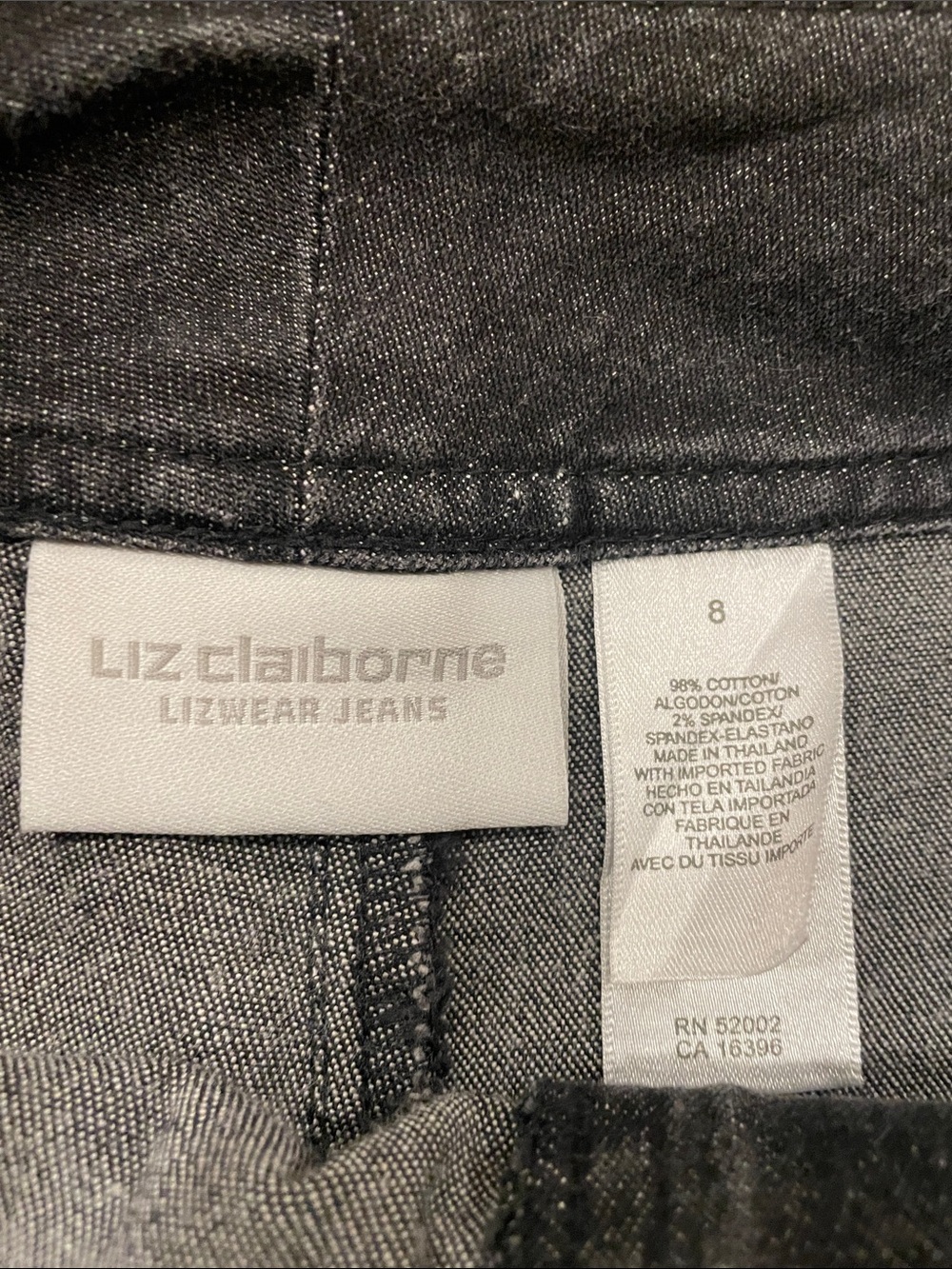 Liz Claiborne Black Straight Leg Jeans